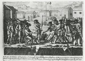 Madagaskar onderwerpt zich aan Etienne Flacourt (1607-60) 1652 door French School